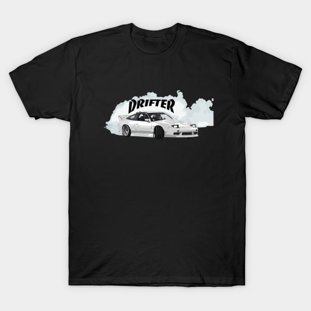 Drifter - s13 silvia 240sx  drifting race T-Shirt by cowtown_cowboy